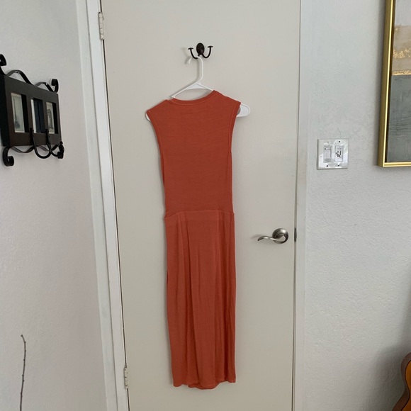 Enza Costa Twist Front Dress in Peach - Picture 7 of 7